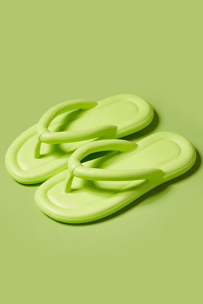 Neon green sale flip flops