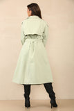 Chic Waist Tie Double Breasted Trench Coat