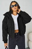 Street Stand Collar Hooded Zip-Up Trench Coat With Toggle