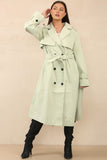 Chic Waist Tie Double Breasted Trench Coat